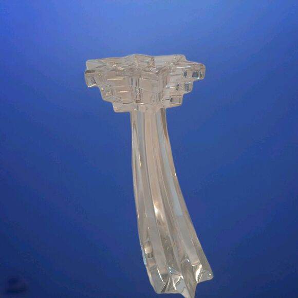 2 Vintage WMF Germany Shooting Star 24% Lead Crystal Multi Tier Candle Holder 8' - Picture 2 of 16